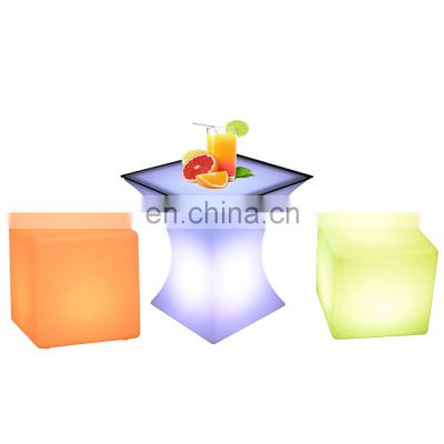 holiday lighting led furniture cube chair night club seating cadeira quadrada