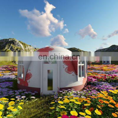 Dome outdoor Soundproof Seaside Luxury Home cartoon painted scenic spot homestay hut Bedroom Graphene Eps Prefab House