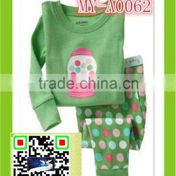 Lovely Cute Walmart Girl's Cotton Parallel Pajamas MY-A0060 photo-3
