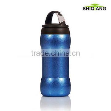 300ml stainless steel vacuum sports bottle with tea filter and button lid