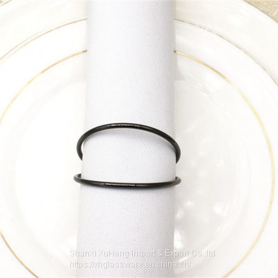 Handmade Round Metal Napkin Rings Holder for Dinning Table Parties photo-4