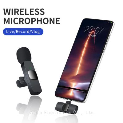 Portable Wireless Lapel Microphone Professional Podcast multimedia HD Rechargeable microphone for Iphone Android