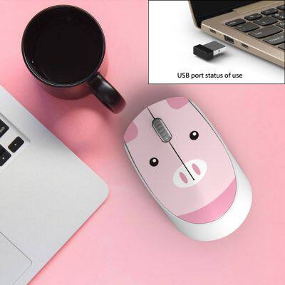 2023 Office Product FV-T100 Animal Cartoon Wireless Mouse Silent Charging Portable Hyperspeed Mouse photo-3