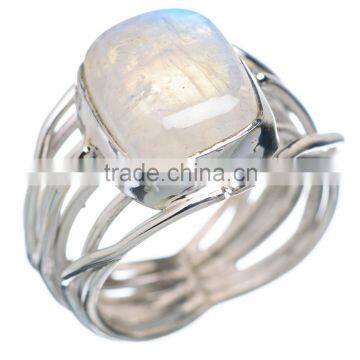 RAINBOW MOON STONE 925 STERLING SILVER RING ,925 STERLING SILVER JEWELRY WHOLE SALE,JEWELRY EXPORTER