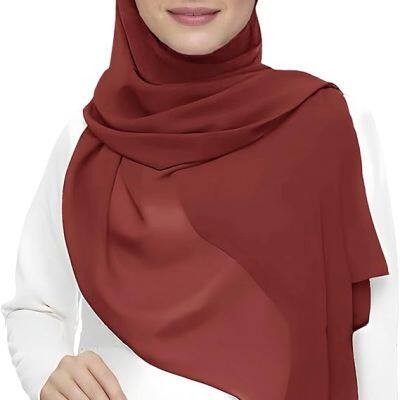 Muslim Women Premium Chiffon Hijab Head Scarf Shawl Wrap