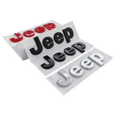 3D Matte Black JEEP Letter Car Stickers ABS Car Badges Plastic Chrome Car Emblem photo-2