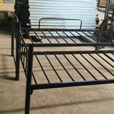 Quality Double Metal Bunk Bed can be two single bed for Dormitory, Prefab House, School etc.