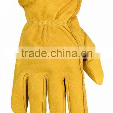 Safety Premium Goat Skin Driver Leather Gloves Keystone Thumb With Palm Patch photo-2