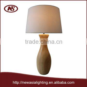 2016chinese factory newest design raw wood table lamp , simple table lamp