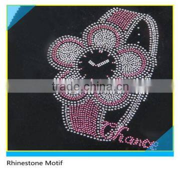 Rhinestone Design Customize Size Glass Crystal Watch Design For Kid Clothes