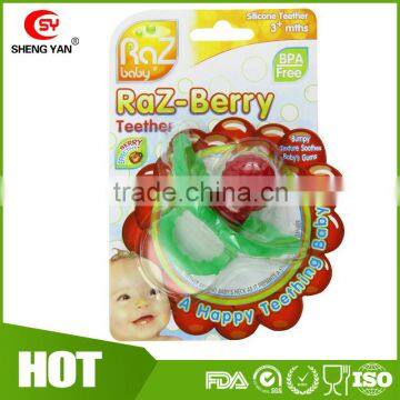 BPA Free Red Silicone Baby Berry Teether Wholesale photo-2