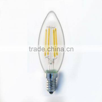 Galss Housing high lumen C37 2.5W LED Filament LED bulb