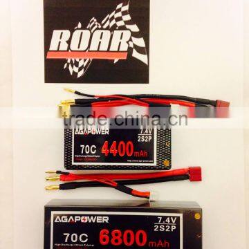 5200mah Hard Case AGA Power 4S Lipo Battery With Dean Bullet Connector 1/8 RC Car for Racing Rechargeable Battery photo-3