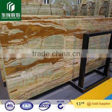 Green onyx translucent polished big slabs for wall and floor decoration