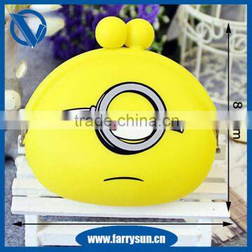 12years Factory Silicone Minions Coin Purse/Yellow Minions Purse Factory Price/cartoon Characters Purse photo-3