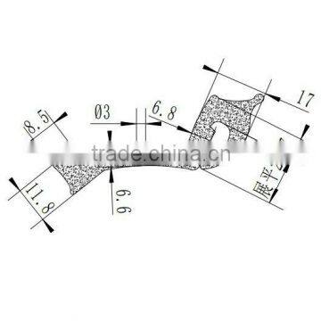 Sponge rubber weatherstrips /Rubber edge trim/rubber weatherstrips