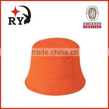 custom orange gray red 100% cotton high qualtity flat top blank bucket hats and caps