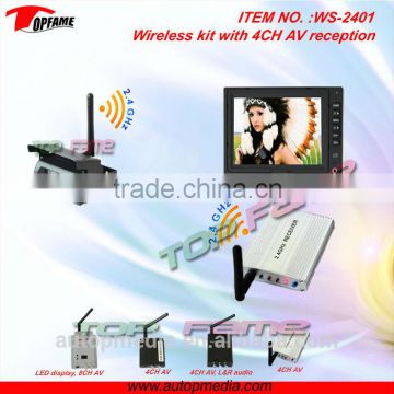 Wireless ip camera system with 4CH AUDIO/VIDEO reception&transmission