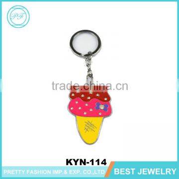New Designs Ice Cream Promotional Gifts Zinc Alloy Keychain