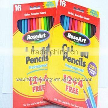 16pcs 7'' Muilt Coloring Pencil Set High Quality Wooden Color Pencil Set In Box