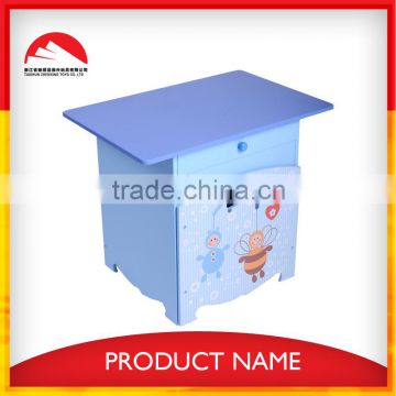 blue wooden kids separable study table with drawer