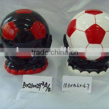 Ceramic football money bank