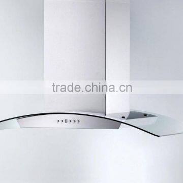 C -- Exhaust curved glass Island Range hood
