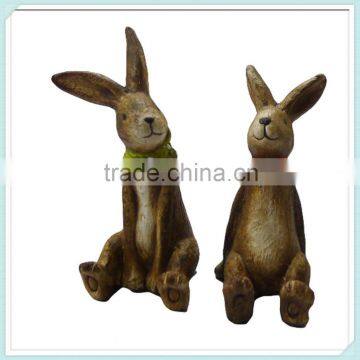 Small animal ceramic easter rabbit figurines wholesale