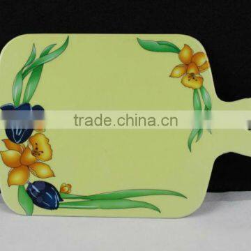 Melamine cutting board with handle