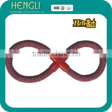 2015 new degisn 8 shape Braided cotton Rope dog toys