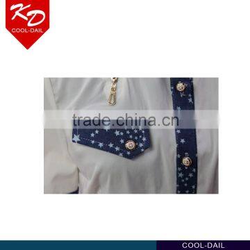 Latest Fashion Short Sleeve Dress Shirt White Shirts for Women photo-5