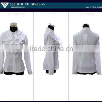 Fashionable and Elegant Ladies Long Sleeve and White Latest Blouse Design 2016 photo-4