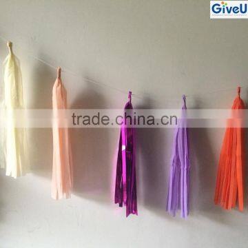 2016 Hot Selling DIY Tissue Paper Tassel Garland Budha Home Decor