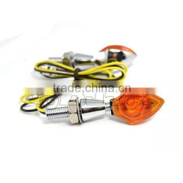 BJ-SL-042 Wholesale E-marked mini metal material amber LED indicators bulbs motorcycle turn signal lights