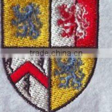 high quality custom design customized shield laser cut embroidery felt patch