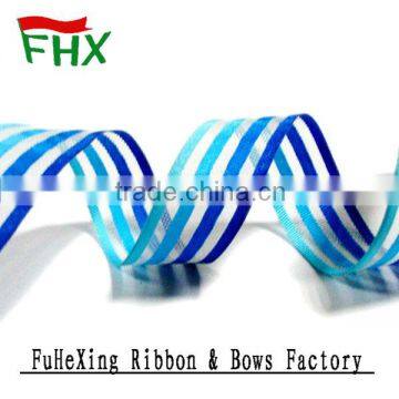 wholesale blue sheer ribbon for gift packaging