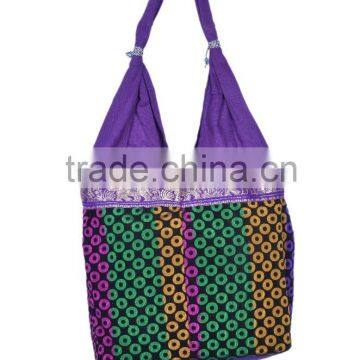 Cotton Fabric Multicolored Shoulder Bag photo-2