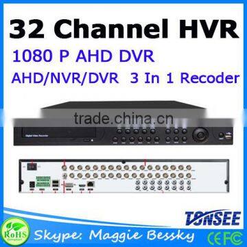 32 channel AHD DVR 32ch Hybrid HD DVR cloud technology DVR Support IOS Android Moible phone view