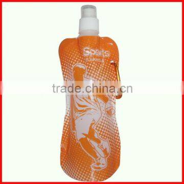 16 OZ or 480ml pvc folding water bottle