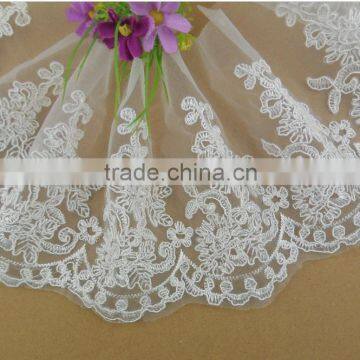 High Quality the Factory Sale 15cm Width Wedding Veil Tulle Cord Lace Trims Wholesale photo-4