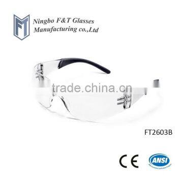 Frameless design with small lens safety glasses