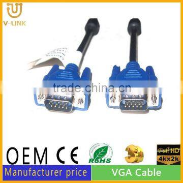 High quality and factory price 15 pin vga tv lcd computer to VGA cable