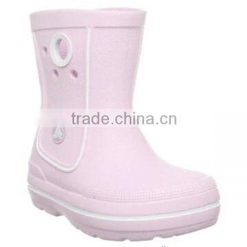 cute kids rain boots with holes,cheap wholesale gum boots,pink striped rubber boots in good quality