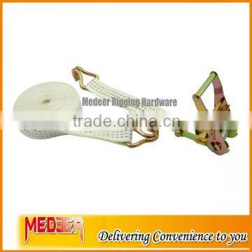 White webbing capacity 1.5ton 38mm tie down strap double j hook