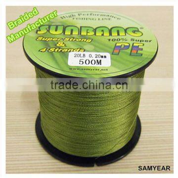 Wholesale Fishing Tackle Multifilament PE Braid Fishing Line 4 Strands