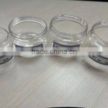 different capacity plastic PET cosmetics Jar A-1