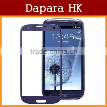 10PCS/Lot High Quality Outer Glass Raplacement For Samsung Galaxy S3 i9300 E210 T999 i747 / BLUE color