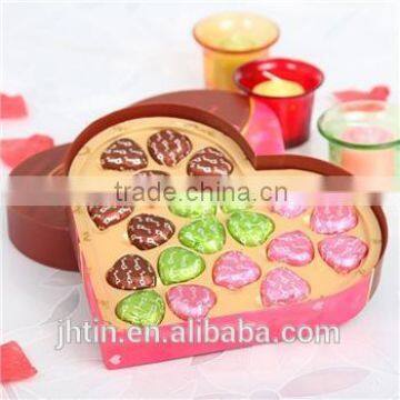 heart shaped chocolate box/ wedding favor box/chocolate gift tin box