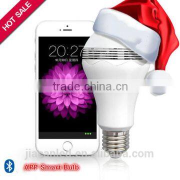 2015 top seller RGB APP LED bulb 5w bluetooth speaker bulb E27