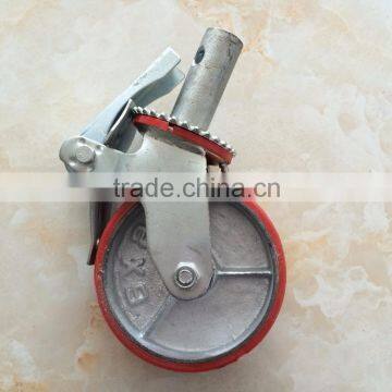 Removable Scaffolding PU Caster 6 inch OEM